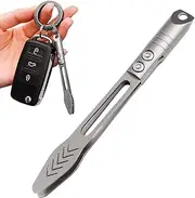Tweezers Precision | Survival Camping Titanium Forceps - Portable Key Charm Tweezers for Cosmetic Application Electronics Repair Splinter Removal Craft Projects Jewelry Making
