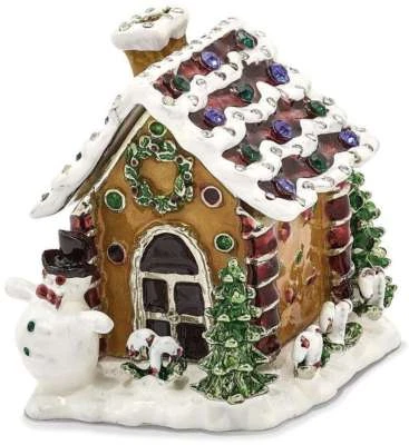 Bejeweled Gingerbread House Trinket Box