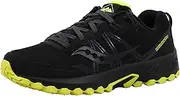 [Saucony] Men's Excursion Tr14 Black/Slime Trail Running Shoe 10 M US