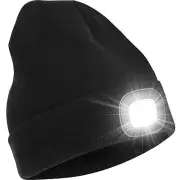 Unisex Beanie Hat with Light, USB Rechargeable LED Headlamp Hat Night Light C...