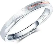 [CPSLOVE] Women's Silver Adjustable Rings 925 Sterling Silver Girls Elegant Zircon Open Ring Engagement Rings Wedding Rings, Cubic Zirconia