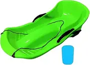 Generic Snow Sled, Grass Toboggan Board, Wear-Resistant, for 2 Riders, Grass Sled, Sand Toboggan