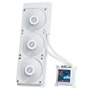 Lian Li HydroShift LCD 360S AIO Liquid CPU Cooler with 28mm LCD Display - White