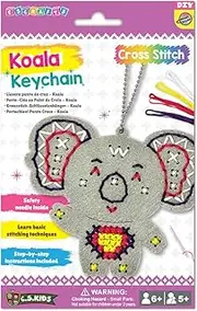 C.S. Kids KC08 My Koala Keychain, First Sewing Arts & Crafts Gifts -Crafting Keychain | Educational DIY Cross-Stitch for Kids