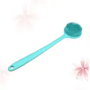 Healeved Long Handle Bath Brush Blue Silicone Body Care Brush Spa Back Scrubber Exfoliating