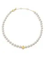 kate spade new york Spade Flower Imitation Pearl Collar Necklace, 16-19