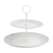 Wedgwood Gio Platinum 2 Tier Cake Stand