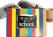 Euyehn School Years Memory Book | School Years Keepsake Book | Commemorative Portable First and Last Day Journal for Teacher Celebration Girls Students Photo Boys Kids Graduation