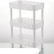 ZUODOOKU 3 Tier Corner Caddy Shelf Storage Rack Organizer Plastic Shower Corner Basket (White Square)