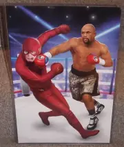 Floyd Mayweather Jr vs The Flash Glossy Art Print 11 x 17 In Hard Plastic Sleeve