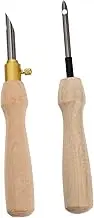 Beatifufu 2pcs Embroidery Needle Punch Needle Ergonomic Threader for Cross Stitch and Crewel for Beginners and Sewing Enthusiasts