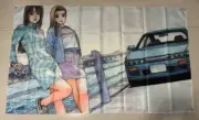 Initial D Jdm poster banner flag car drift japanese action art boys inches scene