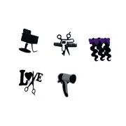 5 Pc Hair Saloon Crocs Charms for Croc Charm