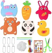 ZQuintuplian Sew Fun Kids, Kids Sewing Kit, Play and Learn Sewing Kit, for Various Occasions Such As Home Handicraft Gatherings Birthday Parties Classrooms Holiday Gatherings