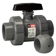Hayward Flow Control Manual 2-Way Ball Valve,True-Union,PVC TBH1100ASTV0Z00
