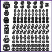 110pcs Upgraded Plastic Cord Lock, drawstring clip, spring toggle stopper