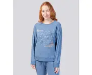 Young Spirit Peter Pan Ultra Soft Cotton Fleece Sweater - Denim Blue