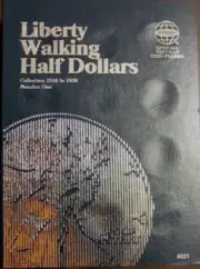 #9021 Whitman FOLDER FOR Walking Liberty Half Dollar 1916-1936