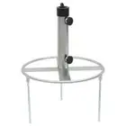 Parasol Base with Ground Spikes for √ò38/48 mm Silver Steel