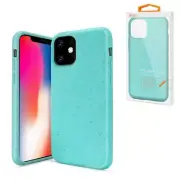 Reiko Apple iPhone 11 Pro Max Wheat Bran Material Silicone Phone Case Blue 2E