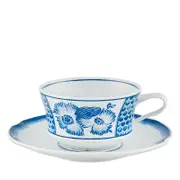 Vista Alegre Coralina Blue Tea Cup and Saucer - Exclusive