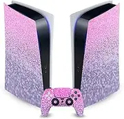 Official Monika Strigel Lavender Pink Art Mix Vinyl Faceplate Sticker Gaming Skin Decal Cover Compatible with Sony PlayStation 5 PS5 Digital Edition Console and DualSense Controller