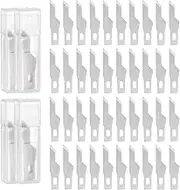 uxcell 40pcs Exacto Knife Blades #16 Hobby Knife Replacement Blades Spare Precision Exacto Blades Hobby Knife Blade Refills for DIY, Art, Cutting, Carving, Scrapbooking, Stencil
