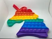 #4 New Rainbow Unicorn Pop Fidget Toy Push Bubble Sensory Stress