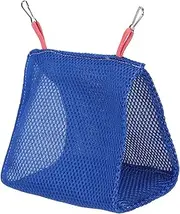 Breathable PET Bird Parrot NEST Hammock Bed Hamster House CAGE Toy Cool Summer MESH for Small Pets (Blue)