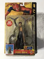 NEW SEALED 2004 Spider-Man 2 Doc Ock Tentacle Attack Action Figure Articulation