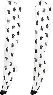 [Caihoyu] Women Thigh High Socks Cute Long Thigh High Socks Knee-High Stockings for formal Events Black Bear Polar, Black Bear Polar