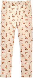 [Joisal] Cute Cartoon Foxes Pants for Girls, Ideal for Warm Leggings for Girls, Little Girl Leggings, 4-10T