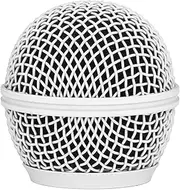 Mesh Grill for SM58 Microphones, Stainless Steel Microphone Head Replace, Mic Grille Replacement for SM58S SM58LC BETA58 BETA58A SA M30 SV100 UT2 PGX24 and More (White)
