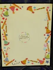 Computer Printer Paper 40 Sheets Birthday Hats Streamers Border Stationery