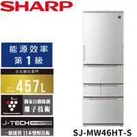 在飛比找HOTAI購優惠-SHARP夏普 457公升自動除菌離子左右開任意門冰箱(星鑽