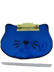 Gray Cat Face-Shaped w/Nose & Whiskers Pet Bowl Placemat - 13.5" x 10.5" - New!!