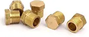 uxcell 6 Pcs 1/8BSP Male Thread Brass Hex Head Pipe Plug Connector Fitting