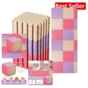 60 Pcs Interlocking Foam Puzzle Mat Set - Safe & Soft Play Area for Kids