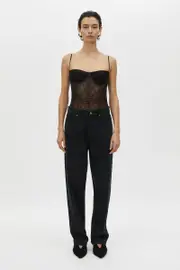 Aperture Lace Bodysuit in Black - CAMILLA AND MARC® C&M