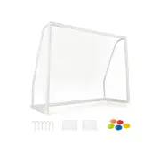 Costway 2.5 x 1.8M Soccer Goal Kids Outdoor Football Net w/5 Training Cones