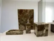 Petrified Agate Stone Bathroom Accessories of 4 pcs, Valentine Gifts For Her