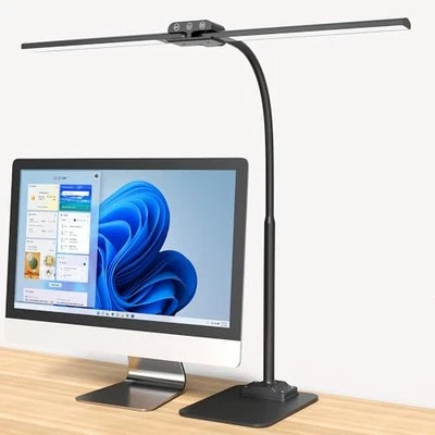 Desk Lamp Double Light: Bright Led Desk Lights for Home Office - Eye Care