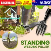 The Original Effortless Stand Up Weed Puller Remover Tool - With Wooden Handle