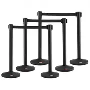 VEVOR Crowd Control Stanchion Barrier 6-Pack with 3PCS 6.5FT Belt Fillable Base