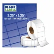 Labels 2.25 x 1.25 (2-1/4" x 1-1/4") Thermal Eltron Zebra (4 Roll / 4000 Labels)