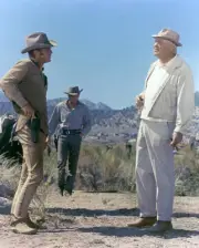 Steve McQueen with director Henry Hathaway his movie Nevada Sm- 1960s Old Photo