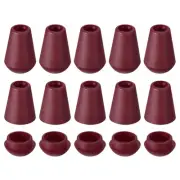 16Pcs Plastic Cord Lock Bell End Stopper Cord End Lock Rope Fastener, Dark Red
