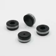 4pcs aluminum 30 *13mm black speaker feet with line spikes PC machine mats pads