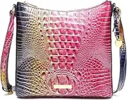 [Makcr Joacbv] Shoulder Crocodile Handbags for Women trendy Ladies Shoulder Bag Vegan Embossed Pattern Leather Crossbody Purse