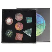 rockcloud Indian Agate DND Polyhedral Dice Set of 7 Healing Crystal Stone Han...